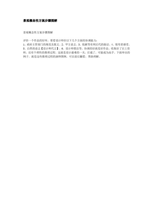 景观概念性方案步骤图解