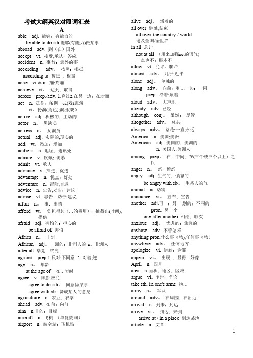 2018北京高考英语词汇