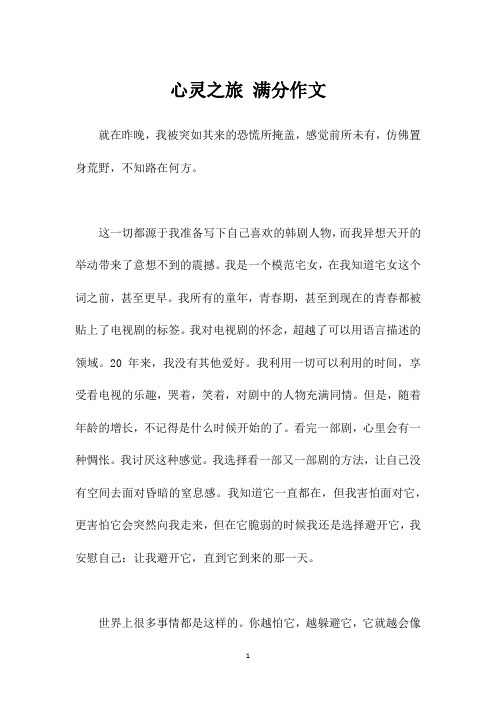 心灵之旅 满分作文