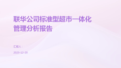 联华公司标准型超市一体化管理分析报告