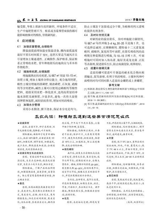 瓜农必读!种植甜瓜遇到这些异常情况怎么办