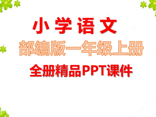 2020年部编人教版语文小学一年级上册全册全套课件