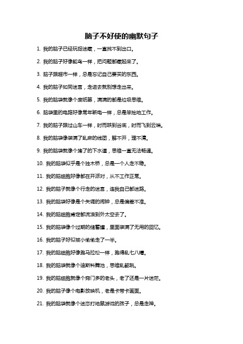 脑子不好使的幽默句子