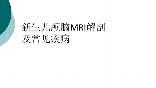 新生儿颅脑MRI解剖及常见疾病