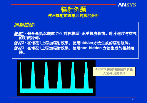 ANSYS 热辐射实例教程ppt课件