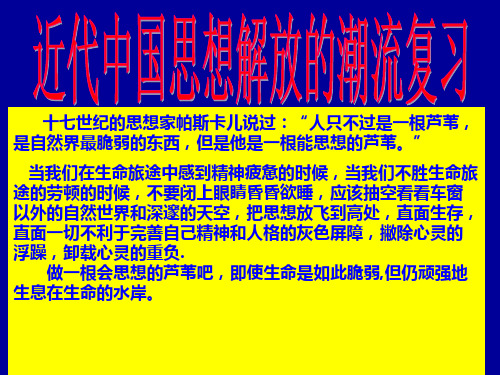 复习课件：近代中国思想解放潮流