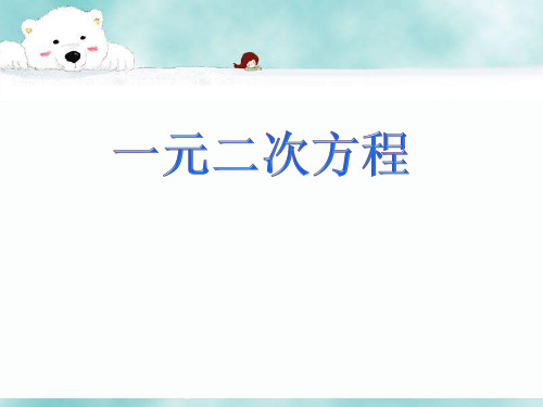一元二次方程 初中九年级数学教学课件PPT 人教版