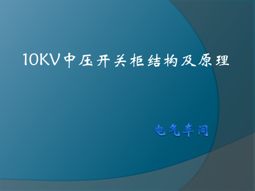 10KV中压开关柜结构