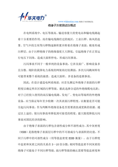 绝缘子灰密测试仪概述