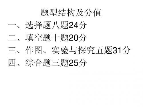 云南省物理学科中考试题特点荟萃1