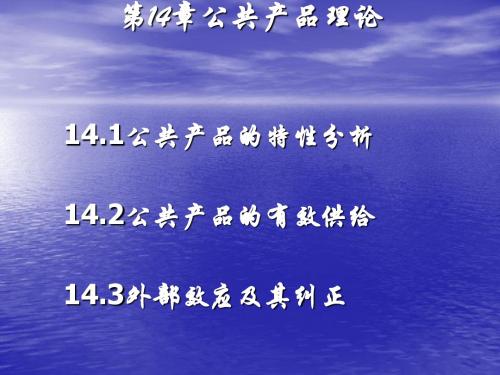 公共产品理论教材(PPT 54张)
