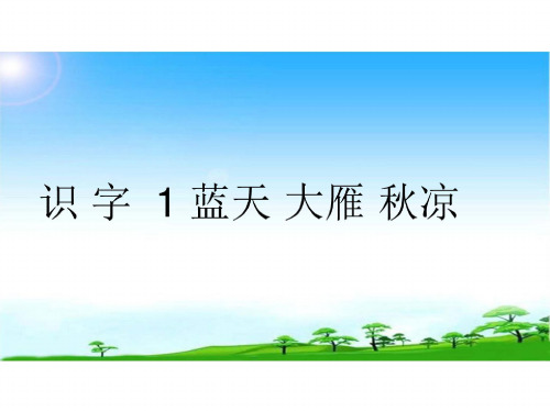 二年级上册语文课件识字一 识字1 蓝天 大雁 秋凉 _ 苏教版()