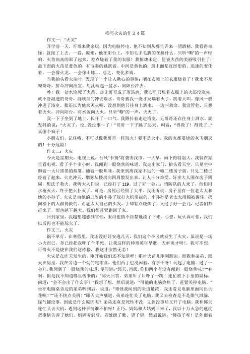 描写火灾的作文4篇