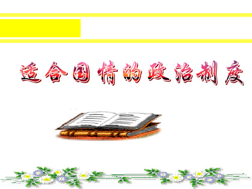 粤教版初三上册政治1.3适合国情的政治制度PPT课件(14)