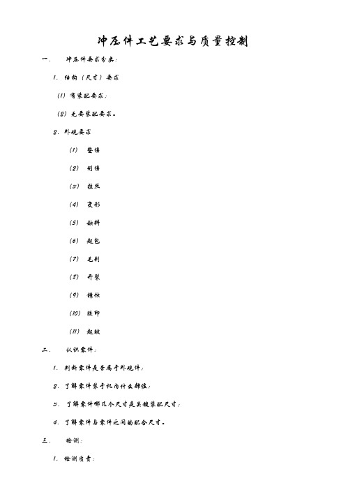 冲压件工艺要求与质量控制