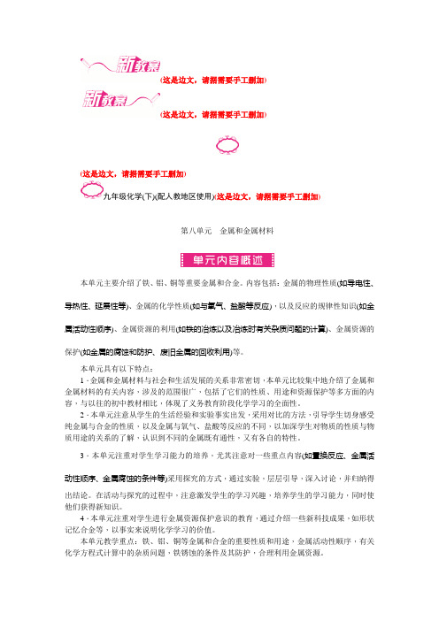 (完整版)九年级化学下册电子版教案