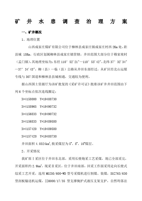矿井水患调查治理报告