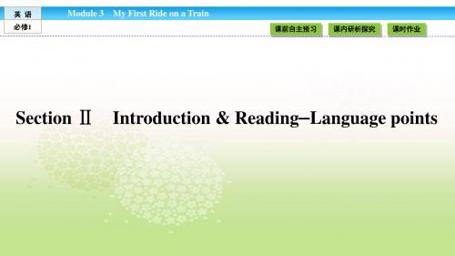 高中(外研版)英语必修1课件：Module 3 My First Ride on a Train3.2