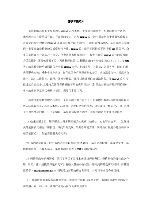 寡核苷酸芯片