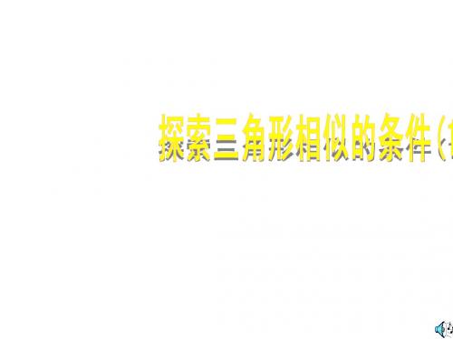 2014年秋北师大版九年级数学上3.4探索三角形相似的条件(3)倍速课时学练课件