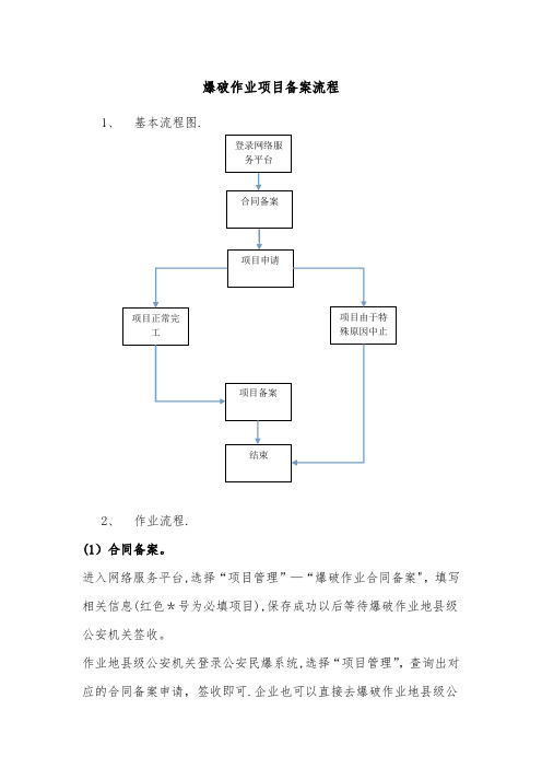 爆破作业项目备案流程