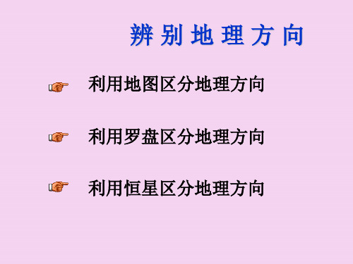 高中地理必修1第1单元单元活动-辨别地理方向ppt课件