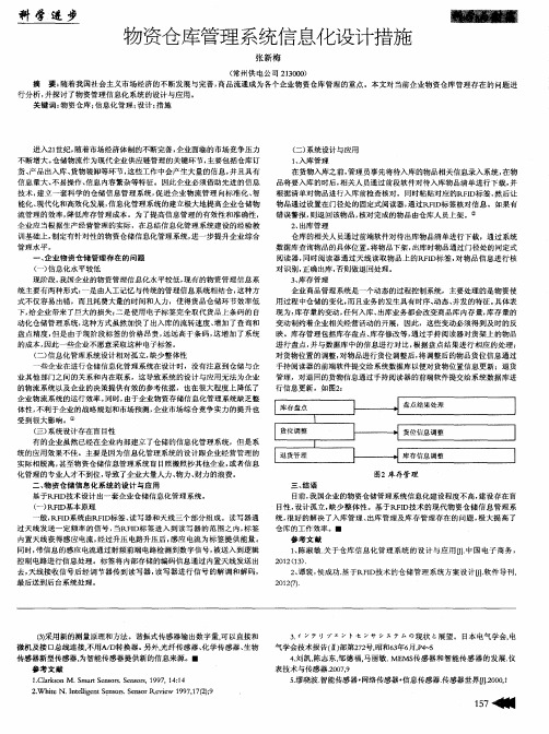 物资仓库管理系统信息化设计措施