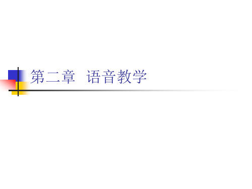 对外汉语教学法资料-第二章  duiwaihanyu语音教学