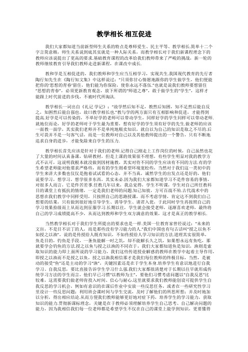 教学相长 相互促进