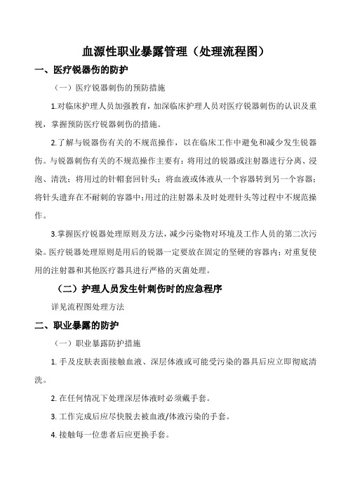 血源性职业暴露预案(处理流程图)