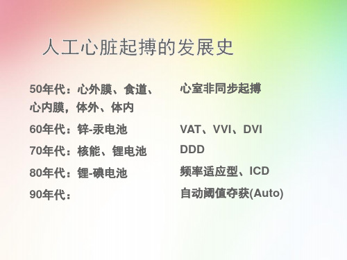 心脏起搏器适应证与应用课件