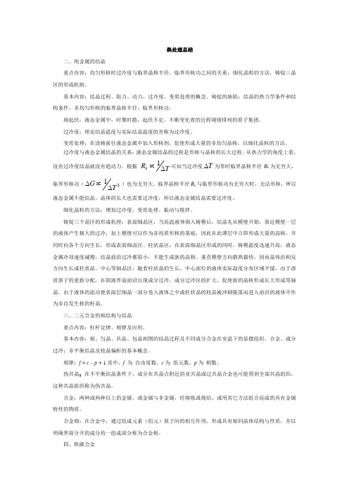 热力学 知识点总结