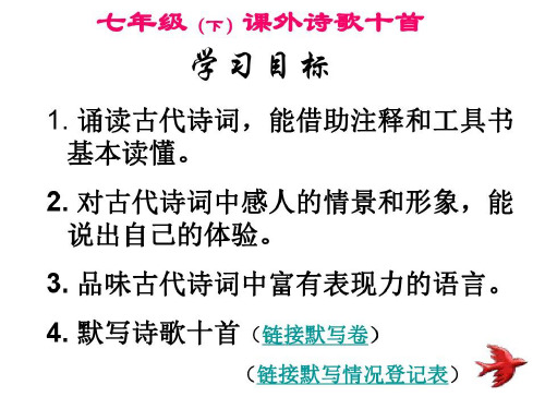 七年级语文下学期课外诗歌十首课件