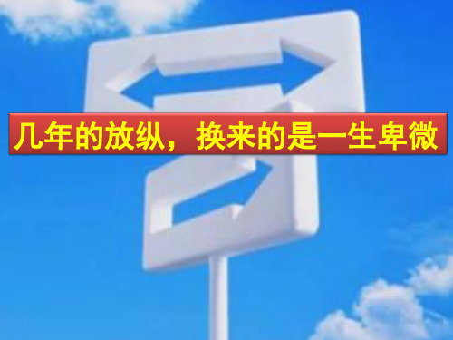几年的放纵,换来的是一生卑微PPT课件