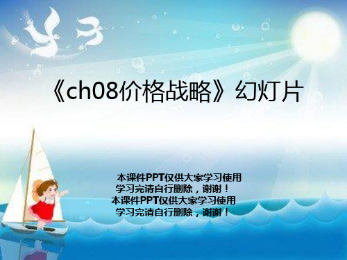 《ch08价格战略》幻灯片