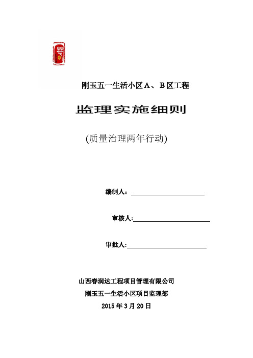 两年治理行动监理细则