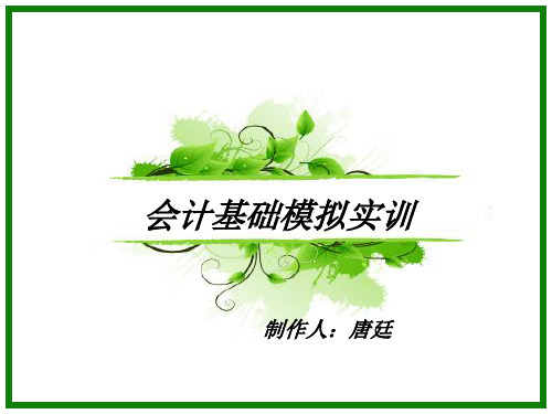 会计基础模拟实训-错帐更正