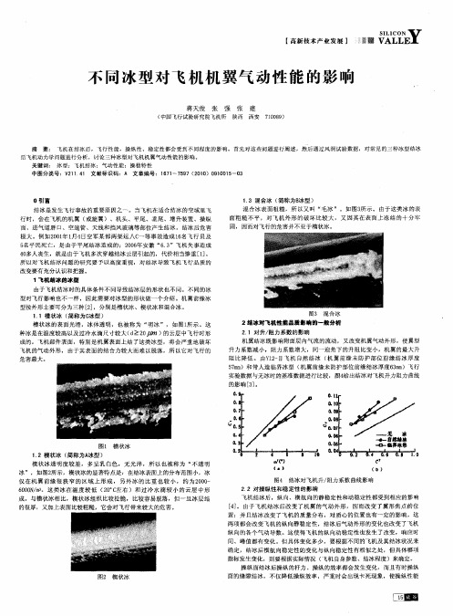 不同冰型对飞机机翼气动性能的影响