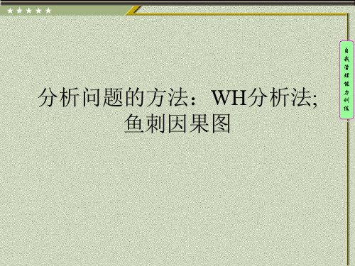 分析问题的方法：WH分析法;鱼刺因果图