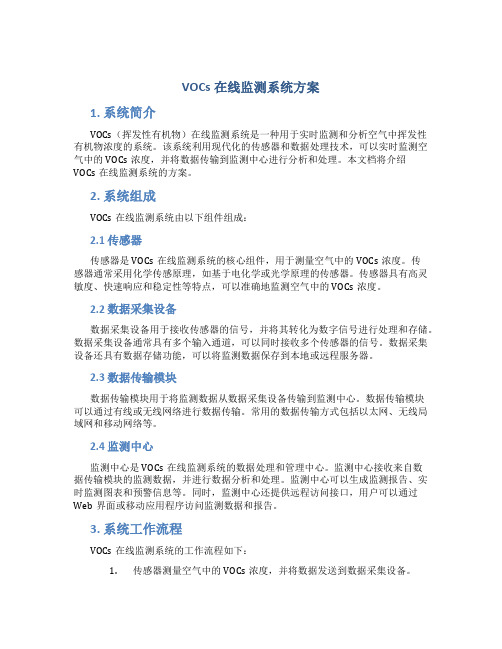 vocs在线监测系统方案