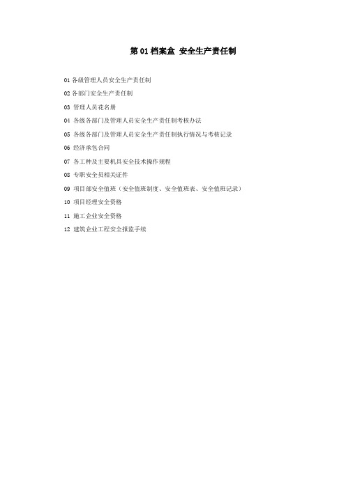 施工现场安全资料总清单
