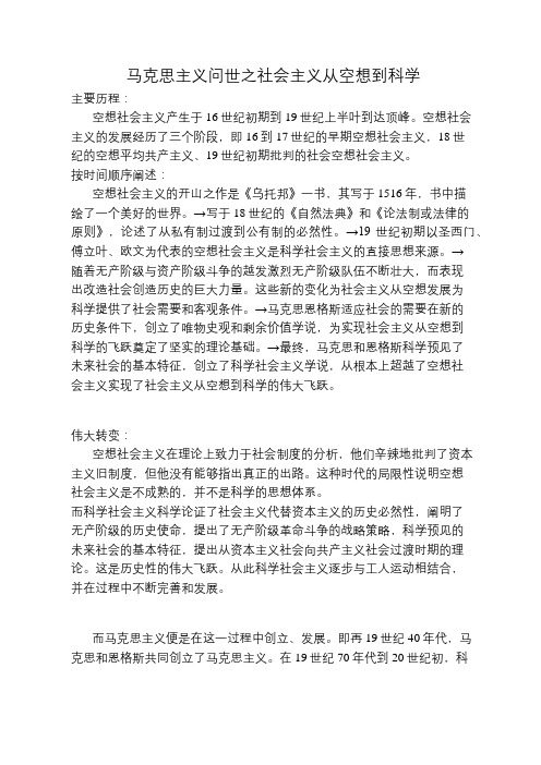 马克思主义公开问世之社会主义从空想到科学