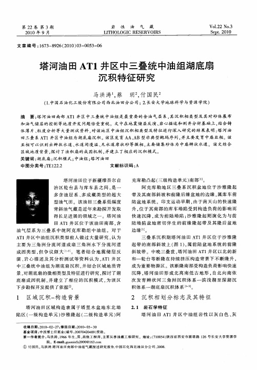 塔河油田AT1井区中三叠统中油组湖底扇沉积特征研究