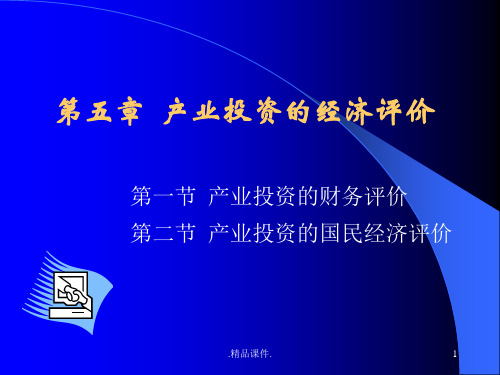 5产业投资的经济评价演示版.ppt