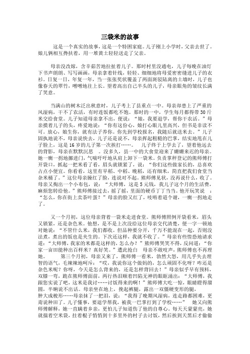 三袋米的故事