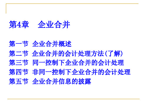 高财第5章 企业合并