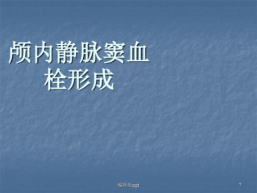 颅内静脉窦血栓形成病例PPT课件