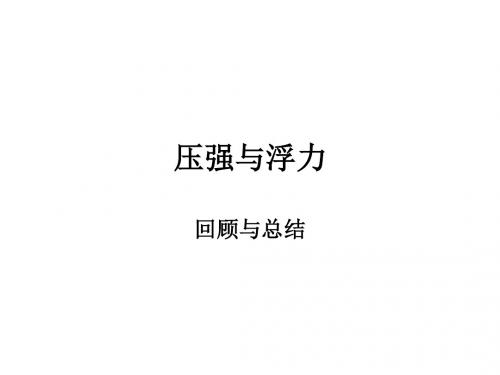 压强与浮力知识总结