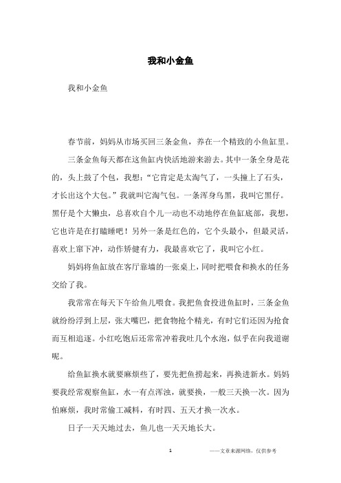 我和小金鱼_小学生
