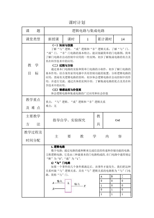 3.5逻辑电路与集成电路